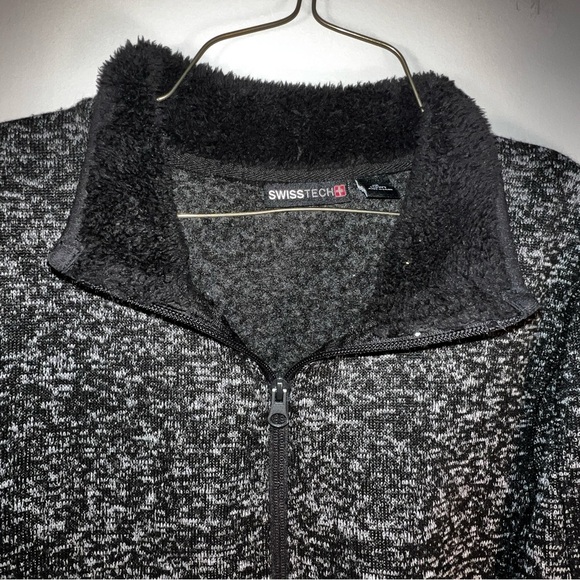 Swiss tech heathered blue‎ full zip casual jacket  XL - Picture 4 of 7